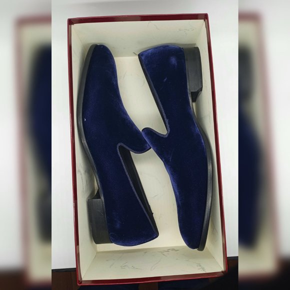 $350 To Boot New York Mens Size 10.5 Color Blue Bolton Velvet Formal Loafers main image 3